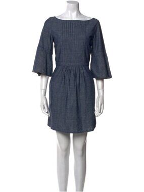 Burberry Michelle Bell Sleeve Chambray Dress Women’s Size 4 IT 38